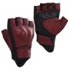 Harssidanzar Mens Motorcycle Gloves Half Finger Goatskin Leather Gloves GM037CA,
