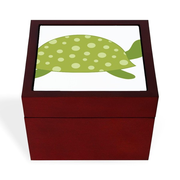 CafePress Baby Turtle Memory Keepsake Jewelry Box, 5"x5"x3.75"