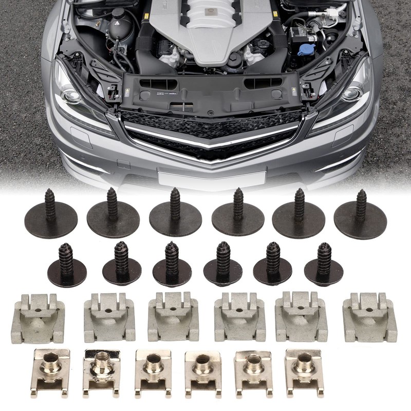 Engine Underbody Mounting Clips Screws 24pcs Engine Underbody Mounting Clips