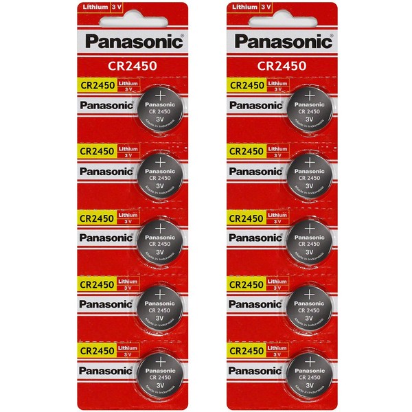 10pcs Panasonic Cr2450 3v Coin Lithium Battery