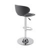 Powell Adjustable Barstool, Chrome and Grey