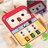 Baby Button Light Up Toy Simulation Early Educational Wooden Sensory