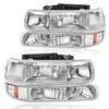 PIT66 Headlights Assembly, Compatible with 1999-2002 Chevy Silverado/ 2000-2006 Suburban