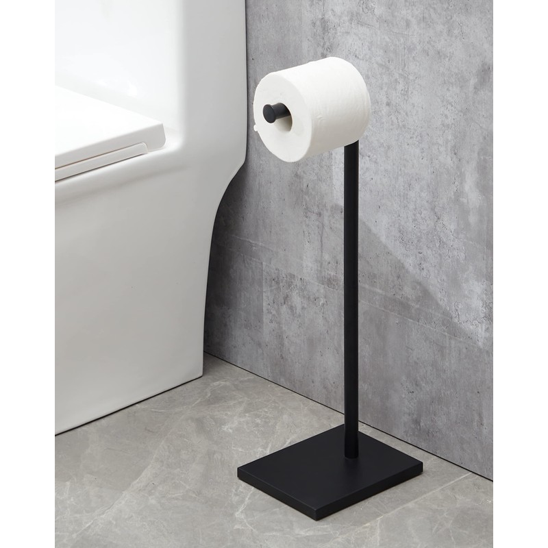 Free Standing Bathroom Toilet Paper Holder Stand with Reserve, Stainless