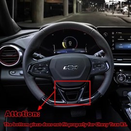 Auovo Funda de Volante Compatible con 2024 2025 Chevy Trax Accesorios Cubierta de Volante Panel Marco Cubierta Interior