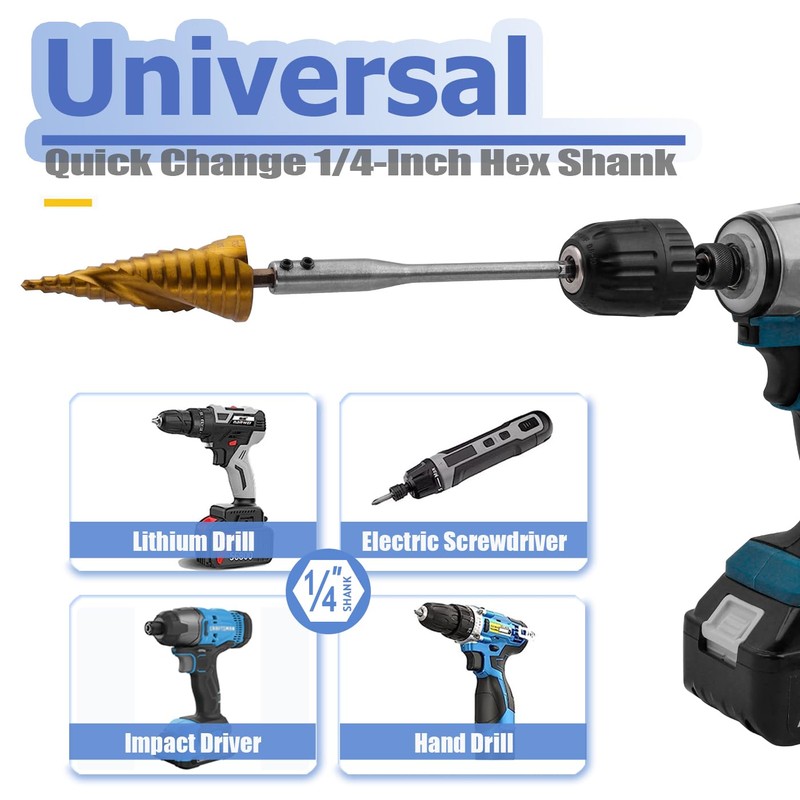 Mesee 2 Pieces 1/4 Extension Drill Bit Set for Round