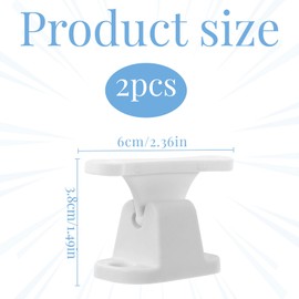 2Pcs Caravan Door Retainer Catch,White Caravan Door Catch,T-Shape Patio Door Holders,Secure Durable Motorhome Door Retainer for Campervans Caravans Motorhomes Shutters Cabinets