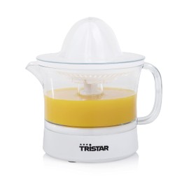 Tristar CP-3005 juicer, 0.5 Litre Capacity, 2 Press Cone Sizes for Each Citrus Fruit, Plastic, White