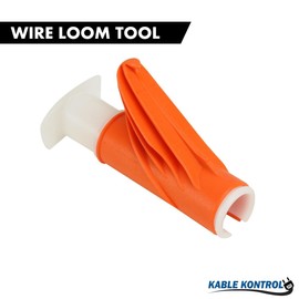 Kable Kontrol Wire Loom Installation Tool For 1" - 1-1/4" Inch Wire Looms Conduit Woven Wrap Cable Sleeving Insertion - Orange - 1 Pc/Pack
