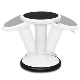 Giantex Wobble Stools for Classroom Seating, Wiggle Stool with Adjustable Height, 23" Active Learning Stool, Sitting Balance Chair for School, Office Stand Up, Flexible Seating Wobble Chair (White)