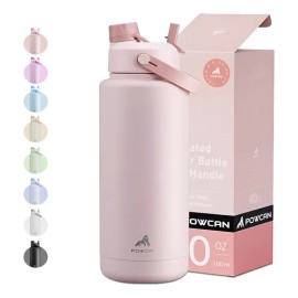 Powcan Taza Térmica 40oz Con Pajita 2 En 1 Y Tapa Con Pico