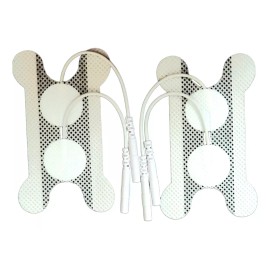 Zunzunta 2 Electrodos Parches De Doble Salida Con Gel 8.5 X 5 Cm