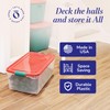 HOMZ 6-Pack Holiday Tote, Plastic Storage Organizer Bins with Lids,
