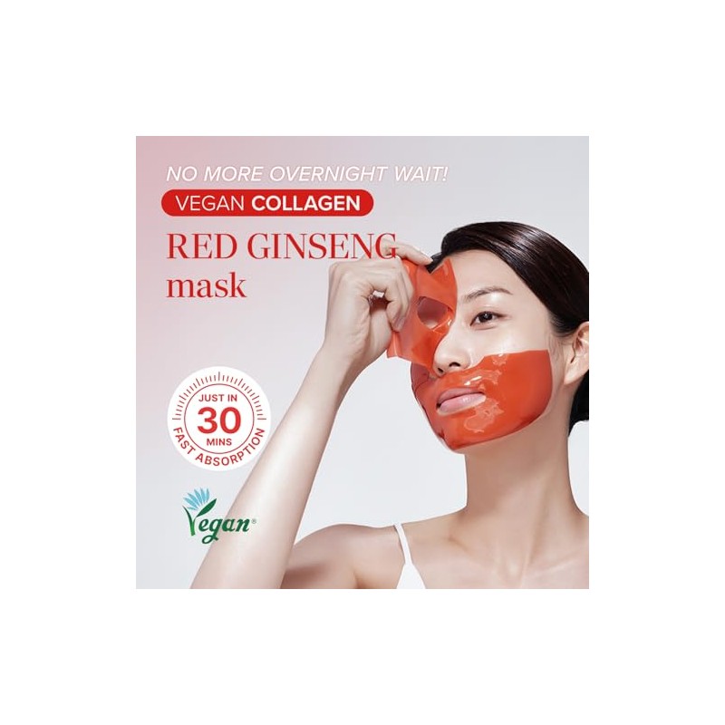 MaryMay Vegan Collagen Red Ginseng Mask - Face Sheet Hydrogel