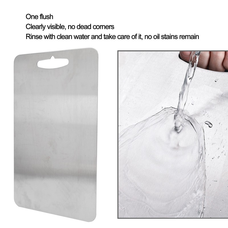 Cutting Board Multifunctional Double‑sided Stainless Steel Chopping Board for Kitchen