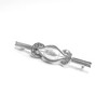 Equetech Pearl & Horseshoes Stock Pin - Silver