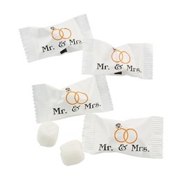 Mr. & Mrs. Buttermints (108 individually wrapped mints) Wedding Candy