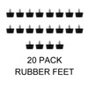1/2" Small Hard Rubber Bumper Feet with Stainless Washer and
