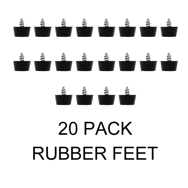 1/2" Small Hard Rubber Bumper Feet with Stainless Washer and