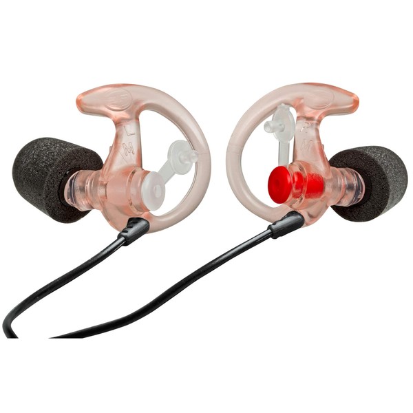SureFire EP7 Sonic Defenders Ultra filtered Earplugs w/ Comply Canal Tips, reusable, Clear, Large