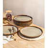 theterra Dinner Plates Set of 6, 10.25 Inch Ceramic Dinner