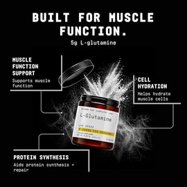 Beyond Raw Suplemento de L-glutamina, Envase con 152.4 g para Uso Diario