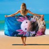 Violetpos Original Axolotl Beach Towel - Underwater Diving Animals Series