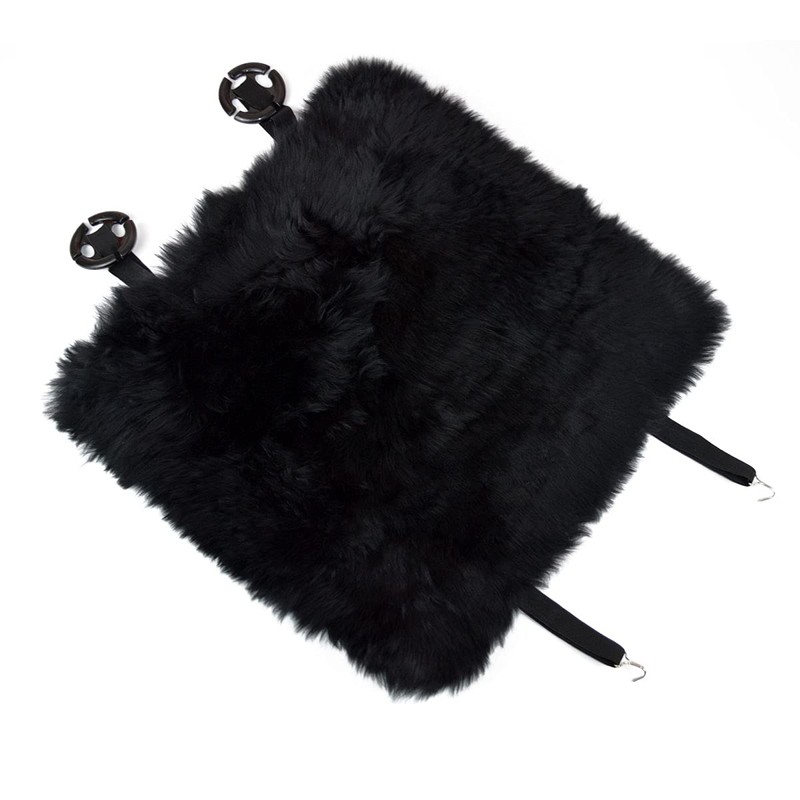 OKAYDA Natural Sheepskin Car Seat Cover Fluffy Square seat Cushion