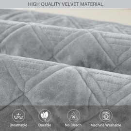 Deep Dream Couch Cover, Sectional Couch Covers, Sofa Covers for 3 Cushion Couch, Couch Cover for Dogs Pets Recliner Loveseat L Shaped, Anti-Slip Sofa Covers 36 x 94 Inch - Light Gray(Only 1 Piece)