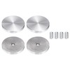 uxcell 4Pcs Round Shape Aluminum Disc, M10 Thread 60mm Diameter