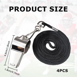 Menjo Stainless Steel Outdoors Whistles Set of 2 for Coach and Referee Crisp Sound Whistles