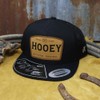 HOOEY Men's Trip Adjustable Snapback Trucker Mesh Back Hat (Black/Brown)