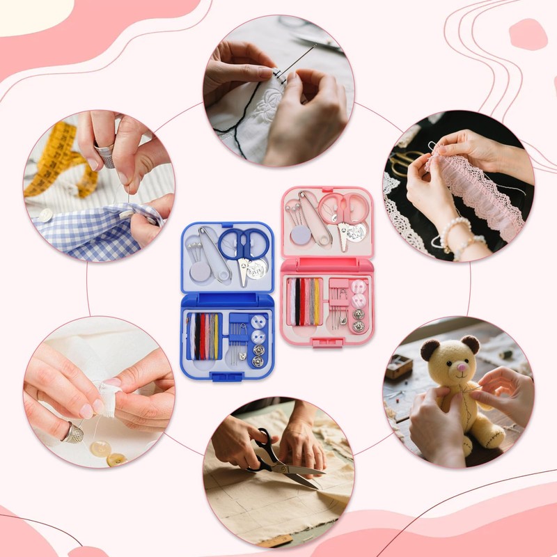 2 Pack Mini Travel Sewing Kit Portable Emergency Sewing Kit