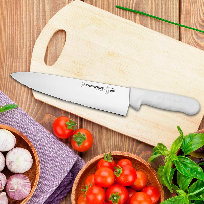 Dexter Russell S145-10SC-PCP Sani-Safe 12453 Chef’s Knife, 10" Scalloped Edge