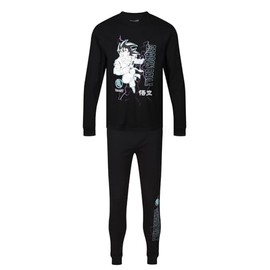 Mens Pyjamas Cartoon Character Cuffed Hems Jogger Style Night Sleep Lounge Wear PJ Sets XS to XXL New (D.Ball.Z - XL)