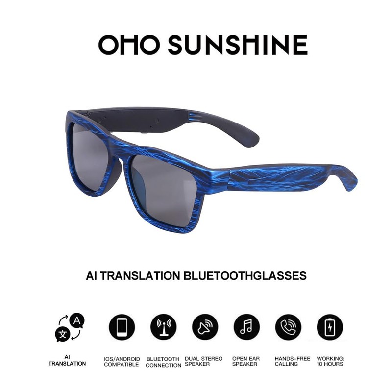 OhO sunshine Wireless AI Language Smart Glasses Translator Headset 164