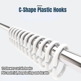 Shower Curtains Bathroom Curtain with Hooks,Blue Marble Design Modern Shower Curtain Waterproof Fabric Bath Curtain, Ideal to Bathroom Decor (C-Boho Pattern, W:180cm*H:200cm)