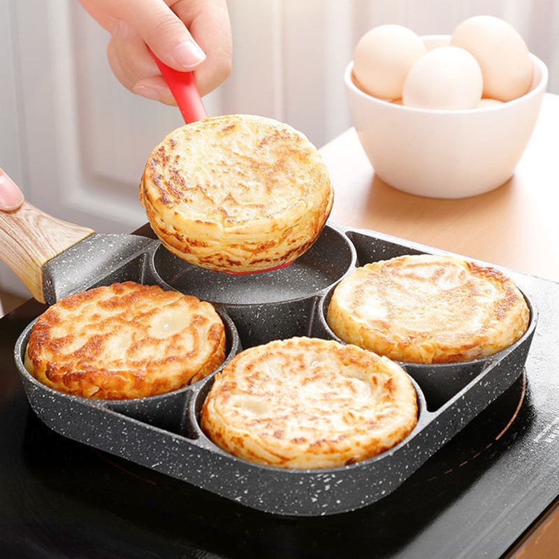 4 Hole Frying Pan Non Stick Heat Resisting Omelet Pan