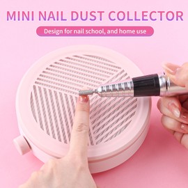 ANGNYA Nail Dust Collector, Small Compact Vacuum Fan Dust Collector for Beginner with Reusable Filter Powerful Dust Suction Machine Manicure Pedicure Tool for Acrylic Nail Polishing Home Use