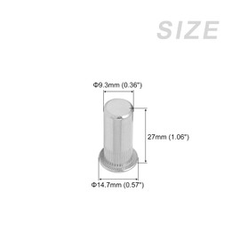 METALLIXITY Sealed Rivet Nuts (M8) 5Pcs, 304 Stainless Steel Blind Closed End Threaded Insert Nuts - for Furniture Mechanical Fasteners, Silver Tone