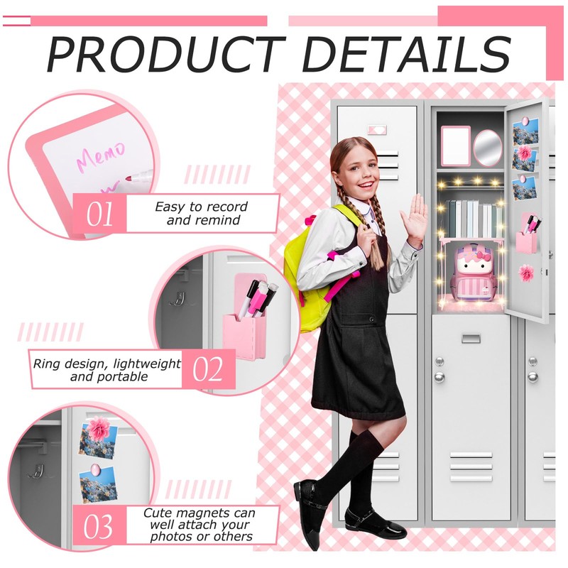 Patelai 11 Pcs Locker Accessories Kit Included Locker Shelf Magnetic