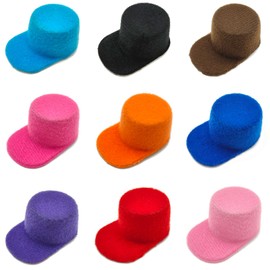Niuhong Mini Cap Hats Craft Small Top Hat Small Hat DIY Crafts Christmas Creative Bottle Cover Hat Christmas Decoration Bottle Decoration Decorative Hats (9, Multicoloured, 5 x 3 x 2 cm)