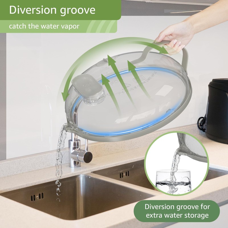 Microwave Splatter Cover with Water Steamer for Food - 10