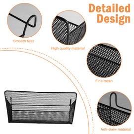 Garlic Keeper for Counter 2 Pack Wire Baskets Wall Mount Baskets Garlic Storage Container Kitchen Pantry Basket With Labels, Metal Mesh Shelf for Countertop Organization for Onion, Potato, Garlic