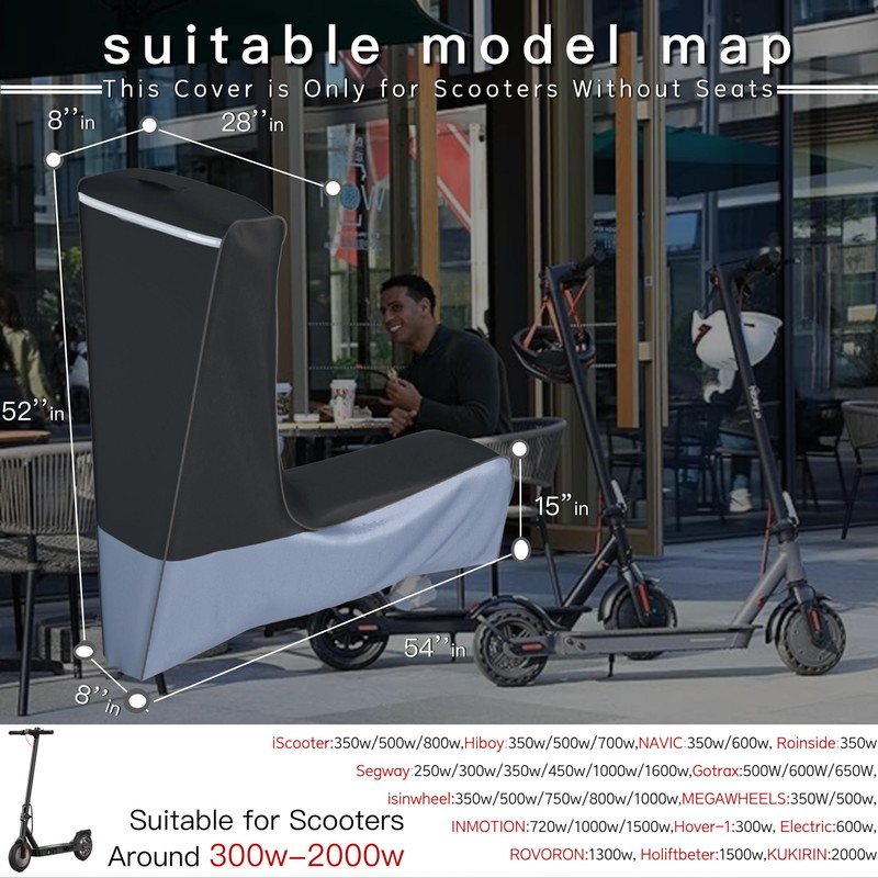 Electric Scooter Cover (300W-3000W) - All Season Universal Fit, Better