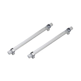 CONPHERON Pack of 2 Kitchen Door Handles, Transparent Acrylic Cabinet Handles, Furniture Handle, Drawer Handle, Door Knobs, T-Handles for Kitchen Cabinets, Pull Handle, 192 mm