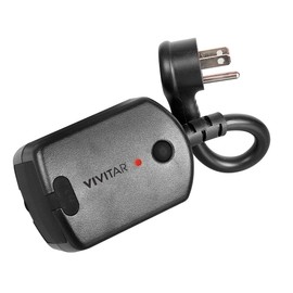 Vivitar Ha-1011 Outdoor Wi-Fi Outlet with Timers, Waterproof Outdoor Smart Plug 10Amp 3 Prong Outlet Built-in WiFi Set Multiple Timers Daylight Saving Time Controls On Smartphone, Black