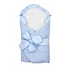 TupTam Unisex Baby Swaddling Blanket with Bow Blue Size: 70