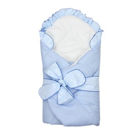 TupTam Unisex Baby Swaddling Blanket with Bow Blue Size: 70 x 70 cm
