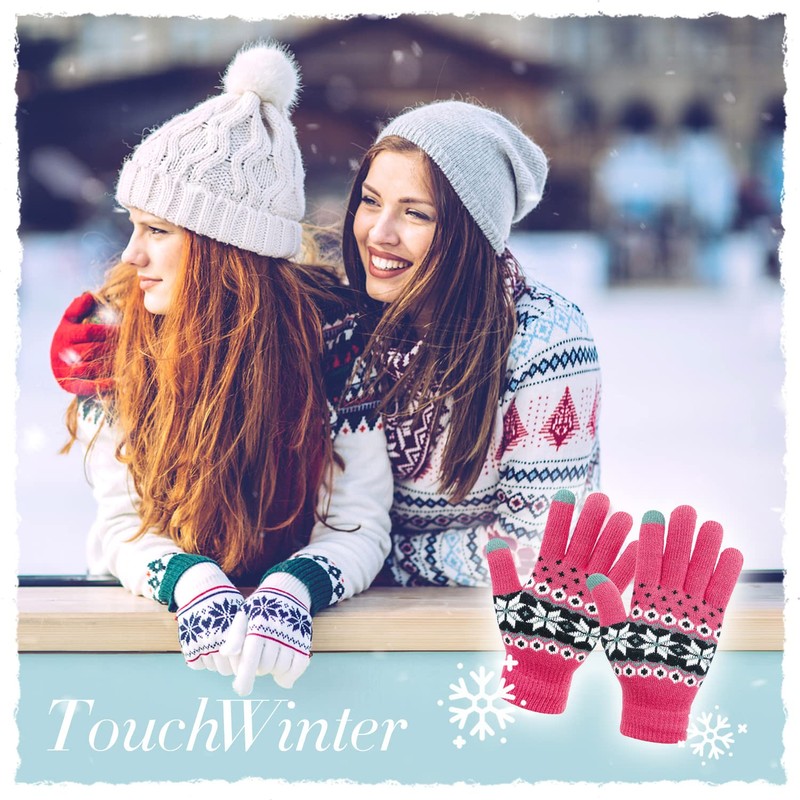 Veni Masee women's warm winter wool touchscreen gloves, with thermal
